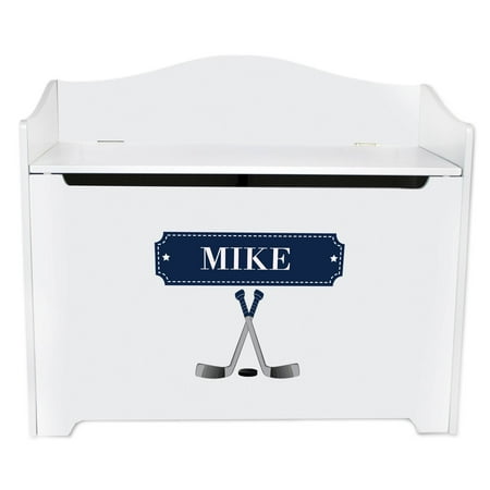 White Toy Box Bench - Ice Hockey