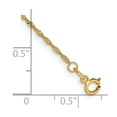 thumbnail image 4 of Auriga Fine Jewelry 14K Yellow Gold 1.10mm Singapore Anklet 10inch for Women, 4 of 4