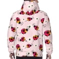 thumbnail image 7 of Pofeuu Ladybugs And Flower Print Mens Casual Hooded Collar Drawstring Hoodies Pullover Sweatshirts Casual Long Sleeve Shirts-Medium, 7 of 7