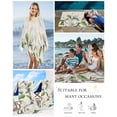 thumbnail image 5 of Botanical Flowers Beach Towels Oversized Super Absorbent, Vintage Rustic White Floral Leaves Lightweight Bath Towel Quick Dry Sets For Bathroom/Pool/Rv Camping/Beach Play/Gym Room/Picnic 31"x62", 5 of 8