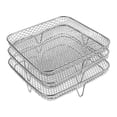 thumbnail image 1 of simhoa Stainless Steel 3 Tier Air Fryer Rack BBQ Rack for Roasting Household Baking, 1 of 8