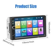 Double Din Car Stereo with HD Rear Camera,Kepeak 7 inch Touchscreen, Bluetooth, AM/FM Radio Receiver