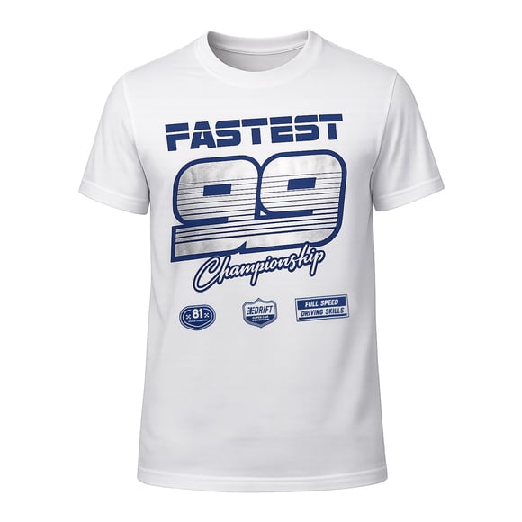 Playera George para Hombre, Manga Corta Estampada Blanco Talla G