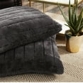 thumbnail image 2 of Home Soft Things Super Soft Decorative Pillow Covers, Set of 2, Charcoal, 26" x 26", 2 of 3
