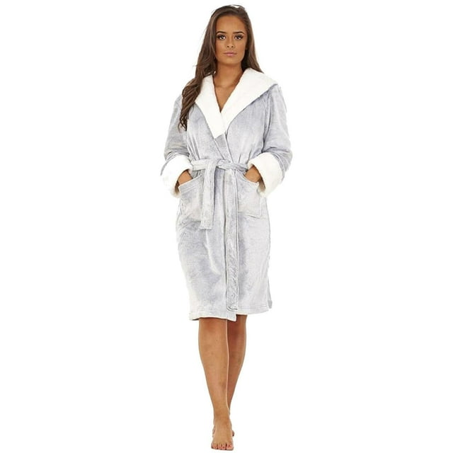 Keanu Robe de Chambre en Sherpa pour Femmes