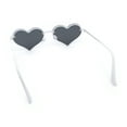 thumbnail image 7 of Womens Hippie Bubbly Heart Shape Half Rim Metal Lolita Sunglasses White - Black, 7 of 7