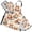Corgi Dog Wearing Scarves, variant on Cartoon Cute Daisy and Crocodile 5 Pcs Kitchen Set Heat Resistant Oven Mitts and Non-Slip Pot Holders with Adjustable Cooking Apron