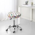 thumbnail image 6 of Salouo Hello Summer Cat Pattern Bar Stool Cushion Cover, Round Crease-Resistant Stretchy Dustproof Stool Seat Slipcover for Bar Round Chair-13 inch, 6 of 6