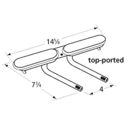 Steel Gas Burner - Aussie Barbecue Gas Grill Stainless Steel Oval Burner Replacement