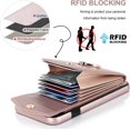 thumbnail image 3 of Compatible iPhone SE 3rd Generation Case 2022,iPhone SE 2020 Case 2nd Gen,iPhone 8 & 7 Case with Card Holder,Ring Holder RFID Blocking Wrist Strap Case for iPhone SE Case for Women Rose Gold, 3 of 14