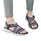 thumbnail image 5 of Sandalias Tejido Bohemio Correa Ajustable para Mujeres La Playa Verano (37) Azul, 5 of 9
