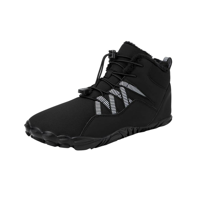 Josdec Men Shoes Outdoor Five Finger Mountaineering Shoes Sports Plush Insulation Durable Snow Boots Fall Winter Thickened Couple Cotton Shoes Running