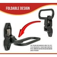 thumbnail image 3 of 4 Pack 6-5/16" (W) x 4-3/4" (D) Black Galvanized Steel Trailer Folding Step - Fold Down Utility Bed Body Safety 440 LBS Reliable Grab Handle or Step for Trailer RV Bus Camper, 3 of 8