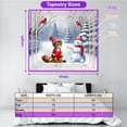 thumbnail image 5 of Hello Winter Abyssinian Football Snowman Welcome Snowy Morning Tapestry Cat Lover Kitten Owner Gifts Wall Hanging Backdrop Home Decor - 01012, 5 of 5