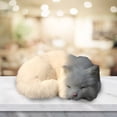 thumbnail image 2 of Handcrafted Lifelike Realistic Cat Lovely Plush Simulation Figurine White, 2 of 7