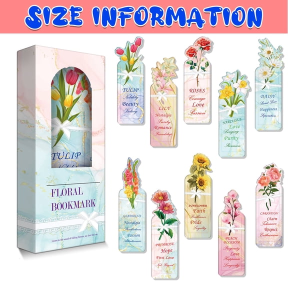 Book Lover Essentials 20 Pcs Flower Plant Paper Bookmarks Sturdy Odorless Bookmarks for Students Reading Enthusiasts Home Office Gift