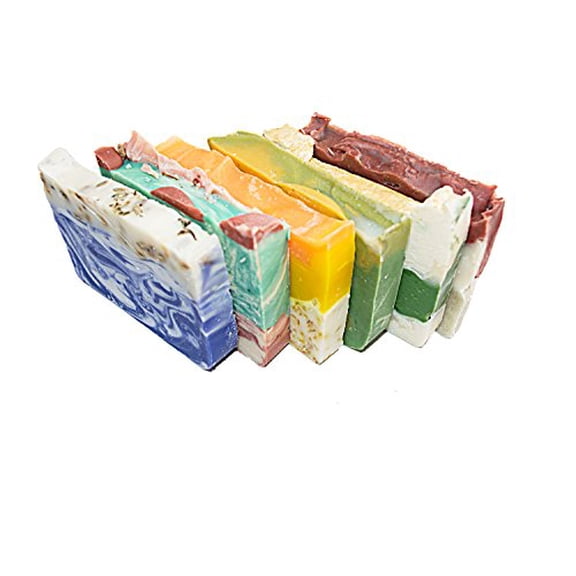 Floral Soap Collection -6(Six) 2Oz Guest Bars, Sample Size Soap Set -Natural Handmade Soaps. Brazilian Mud, Orange, Lilac, Lavender, Rose and Avocado Soap - Falls River Soap Company