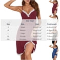 thumbnail image 3 of Blmnix Women Nightgown Chemises Bamboo Nightgowns Sexy Nightgown Sleep Shirt Above-the-Knee Sleeveless V-Neck White Moo Moo Nightgown, 3 of 5