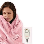 Sunbeam Warming Microplush Throw, Pink