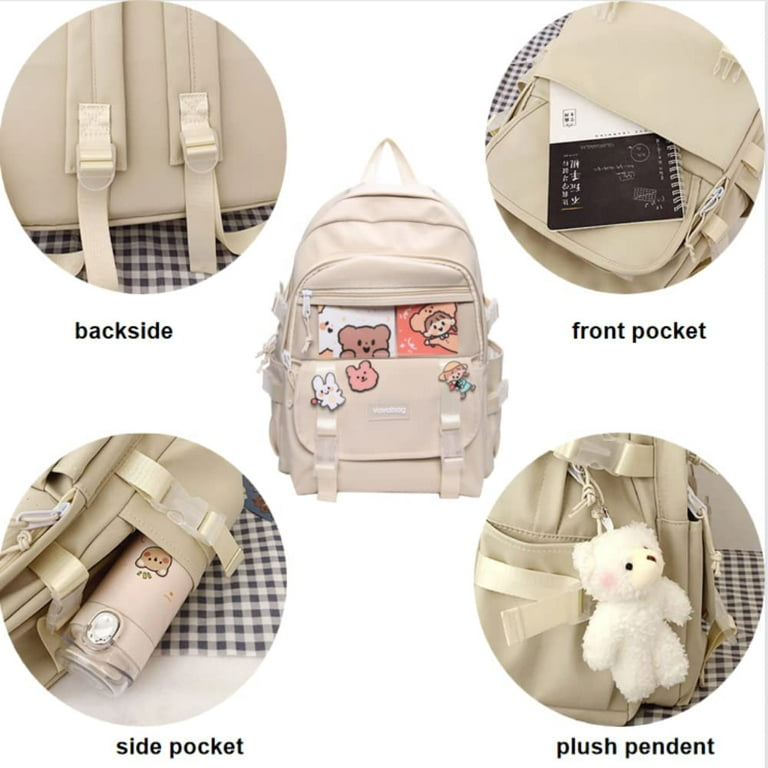 DanceeMangoos Kawaii Lunch Bag Cute Anime Lunch Box Multi-Pockets