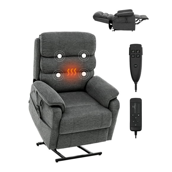 VEVOR Power Lift Recliner Chair for Elderly Heat and Massage Electric Recliner Medium