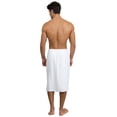 thumbnail image 4 of TowelSelections Women's Wrap Adjustable Cotton Terry Shower Bath Gym Cover Up with Snaps Medium/Large White, 4 of 4