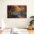 thumbnail image 3 of Elephant Stock Autumn Lake Boat Wall Art - Horizontal Canvas Wall Art - Living Room Wall Decor - Nature Canvas - Orange And Green Decor - 12" x 8", 3 of 8