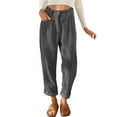 thumbnail image 6 of Women's High Waist Casual Pants Corduroy Loose Straight Trousers, 6 of 10