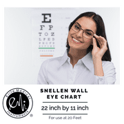 Elite Medical Instruments Snellen Eye Wall Chart, 1 Count