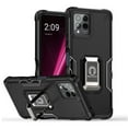 thumbnail image 4 of For Motorola Moto G Play 2024 Hybrid 2 in 1 Hard PC TPU Heavy Duty Rugged Bumper Shockproof with Magnetic Ring Kickstand Phone Case Cover by Xpression - Black, 4 of 11