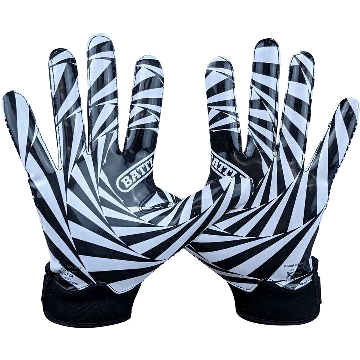 Battle Sports Kaleidoscope Doom 1.0 Adult Football Receiver Gloves - Large