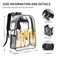 thumbnail image 4 of Honeii Hello Spring Sunflower Gnomes Print Clear Backpack Heavy Duty Transparent Bag 17" See Through BookBag for Women Men Adults Work Festival Sports Travel, 4 of 7