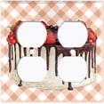 thumbnail image 2 of Metal Light Switch Wall Plate Outlet Cover (Vanilla Chocolate Berry Fruit Cake - Double Duplex), 2 of 2