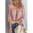 thumbnail image 2 of ABPHQTO Blusa Ahuecada Con Ribete De Ganchillo Verde Drak Verde Rosa De Mujer, 2 of 5