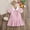 hwj# Pink158, variant on Huowey Girls Baby Classic Dresses Plaid Floral Embroidery Button Summer A-Line Dress Polo Collar Short Puff Sleeves Comfortable Casual Outfit Fashionable Dailywear,Green,6-12 Months