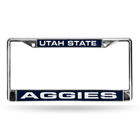 Utah State Aggies Chrome Metal Laser Cut License Plate Frame