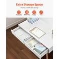 thumbnail image 4 of KFFKFF Small Desk with Drawers, Kids Desk for Bedroom, Wooden Simple Study Table for Drawing, Reading, Writing, Rectangle MDF Furniture Study Storage Table, 4 of 9