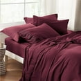 thumbnail image 6 of U by Bedsure Queen Sheet Set - Soft Sheets for Queen Bed, 4 Pieces Hotel Luxury Burgundy Sheets, Easy Care Polyester Microfiber material Cooling Bed Sheet Set, 6 of 7