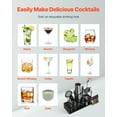 thumbnail image 4 of VEVOR Cocktail Shaker Set 13 Pcs Bartender Kit Stainless Steel Bar Tool Set Gunmetal, 4 of 9