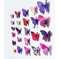 thumbnail image 3 of U-Shark®  3D Butterfly Wall Decor, 48Pcs 3 Sizes 4 Colors, Removable Wall Stickers Butterfly Wall Decals for Party Decoration Kids Bedroom Wallpapers Decor Poster, 3 of 7