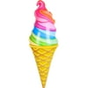RI Novelty Large Rainbow Swirl Ice Cream Cone Softie Summer Time Inflatable 36"