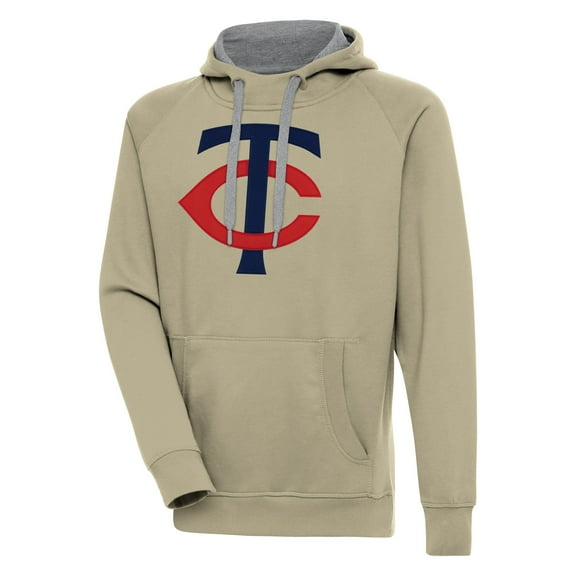 Men's Antigua  Khaki Minnesota Twins Victory Pullover Hoodie