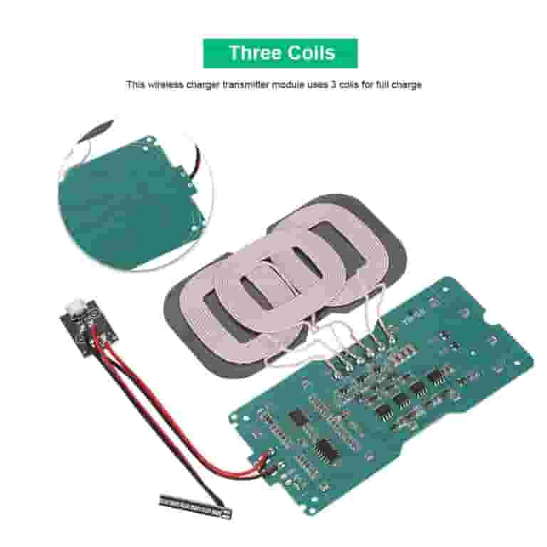 Wireless Charging Module, Qi Standard Wireless Charger Transmitter Module PCBA Circuit Board Coil Micro USB Port DIY Wireless Charger Parts Wireless Charging Module, Qi Standard Wireless Charger Transmitter Module PCBA Circuit Board Coil Micro USB Port DIY Wireless Charger Parts