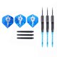 thumbnail image 1 of Puntas de acero de tungsteno revestidas de cobre puro, eje azul antideslizante, accesorio de juego premium, juego de dardos de alta gama, 1 of 8