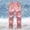 32#Pink, variant on Kids Girls Boys Youth Waterproof Hiking Ski Snow Pants Elastic Waist Warm Insulated Pants Fashion Plush Solid Color Keep Warm Windproof Water Proof Outdoor Hiking Ski Pants
