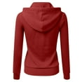 thumbnail image 3 of Aboser Plain Casual Sweatshirts for Women Hoodies Long Sleeve Solid Tops Drawstring Crewneck Loose Fit Pullovers Shirts, 3 of 3