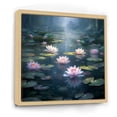 thumbnail image 2 of Designart "Magical Pond With Lily Pads And Lotus I" Lotus Floater Framed Canvas Art Print, 2 of 5