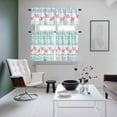 thumbnail image 4 of Green Plaid Farmhouse Kitchen Curtains Sets for Windows 36 Inch Length, Watercolor Cute Country Pigs Checkered Rod Pocket Window Treatments Tier Curtains and Valances Set for Bedroom/Bathroom, 4 of 8