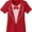 Red Button, variant on Ladies Funny Tuxedo T-Shirt Black Black W Red Rose, Large
