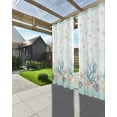 thumbnail image 3 of nqOlkjepod Outdoor Curtains for Patio Waterproof, Aqua Coastal Shell Outdoor Privacy Panels Grommet, Nautical Coral Starfish Seahorse Blackout Outside Curtains for Porch/Cabana 54"x108", 2 Panels, 3 of 8